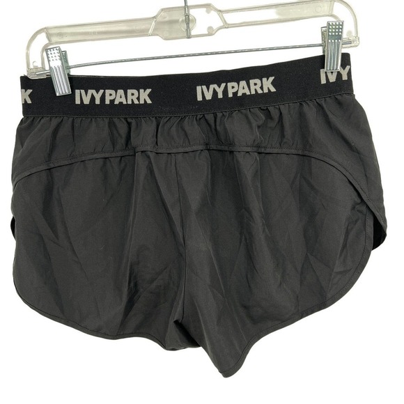 IVY PARK Running Short Sz S Womens Black Elastic Waist Pull On Comfort Athletic - Picture 2 of 8